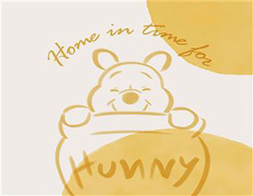 Winnie the Pooh - Home in Time for Hunny 30 x 40cm Art Print