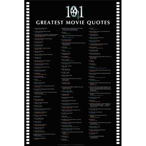 101 Greatest Movie Quotes Poster