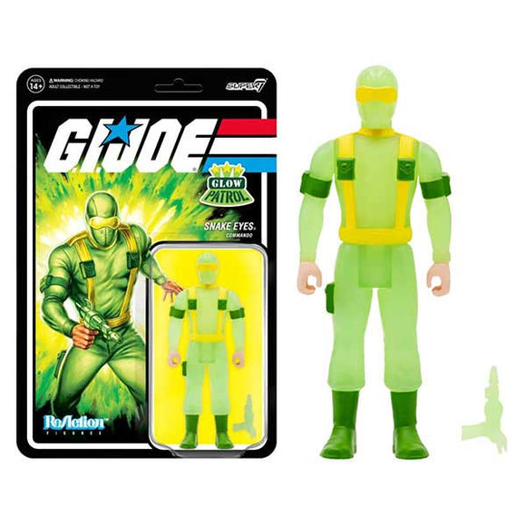 G.I. Joe - Snake Eyes Glow Patrol Glow-in-the-Dark ReAction 3.75