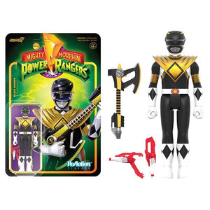 Power Rangers - Black Ranger with Dragon Shield ReAction 3.75" Action Figure