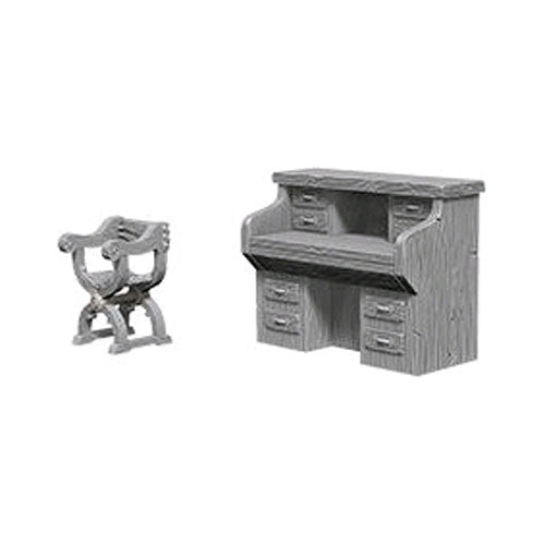 WizKids - Deep Cuts Unpainted Miniatures: Desk & Chair